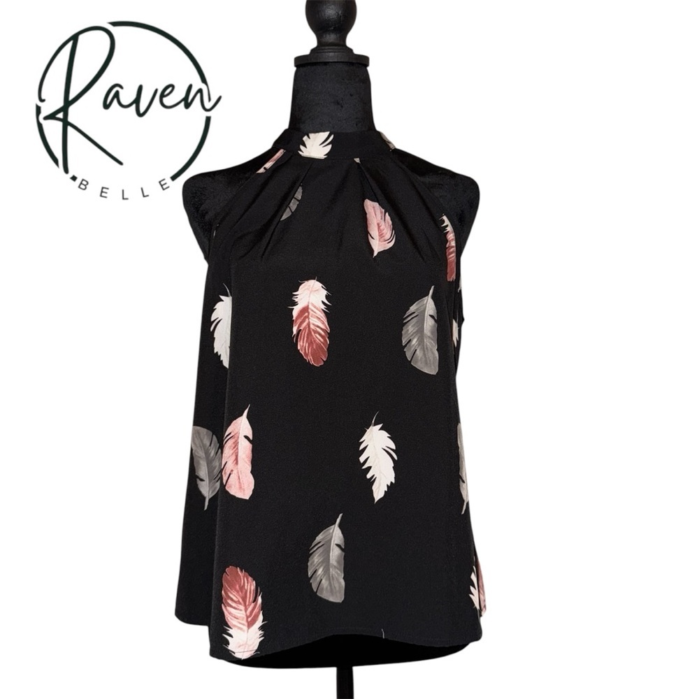 SHEIN Sleeveless Feather Top Size M‎